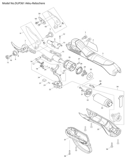 Makita DUP361 Ersatzteile