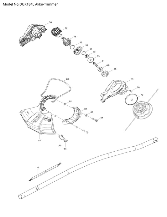 Makita DUR184L Ersatzteile