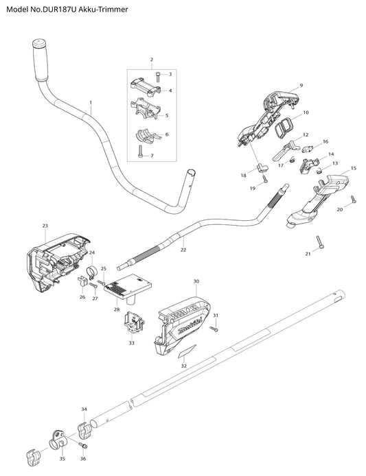 Makita DUR187U Ersatzteile