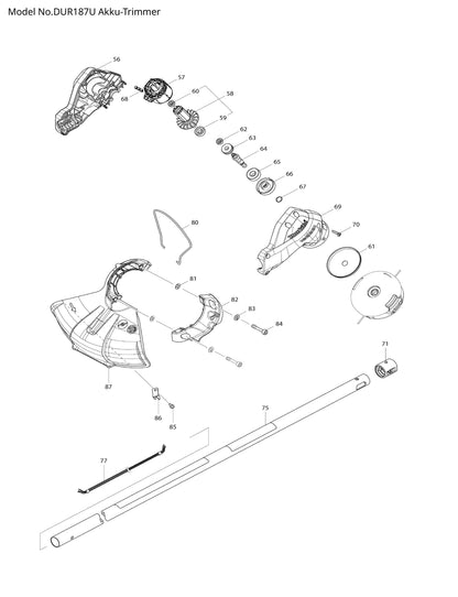 Makita DUR187U Ersatzteile