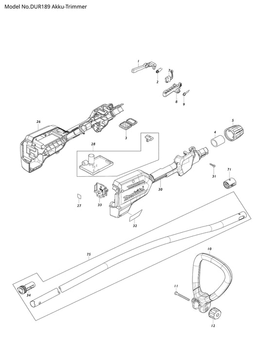 Makita DUR189 Ersatzteile