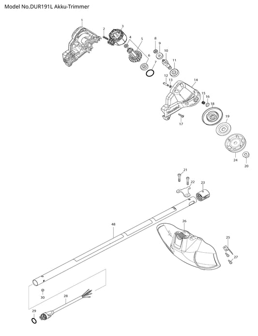 Makita DUR191L Ersatzteile