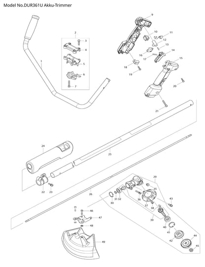 Makita DUR361U Ersatzteile