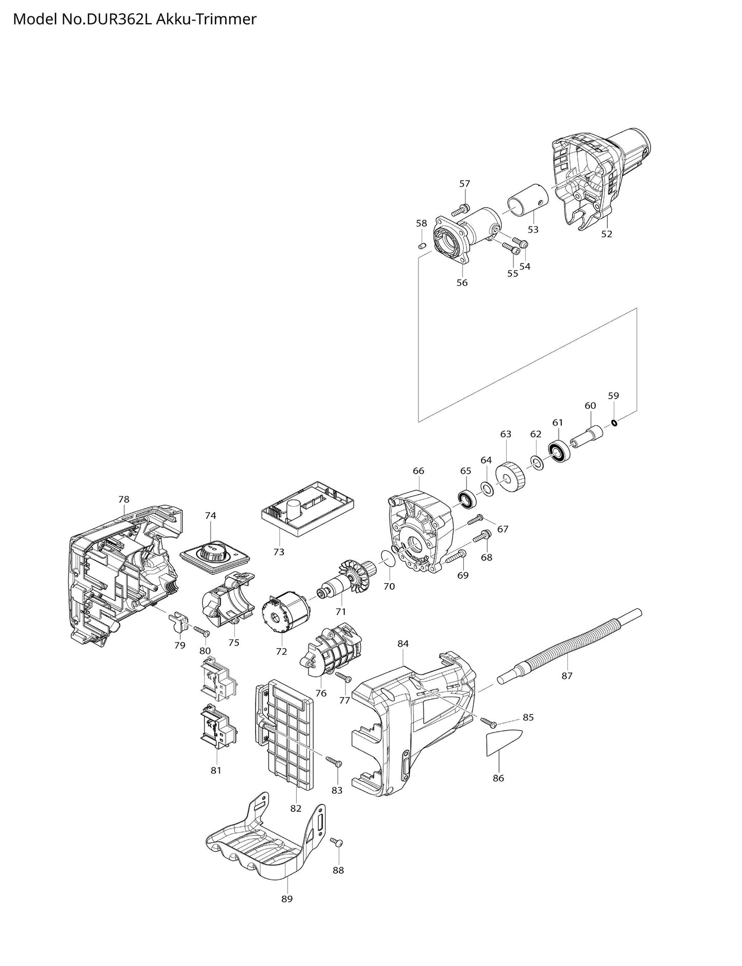 Makita DUR362L Ersatzteile