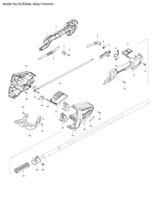 Makita DUR364L Ersatzteile