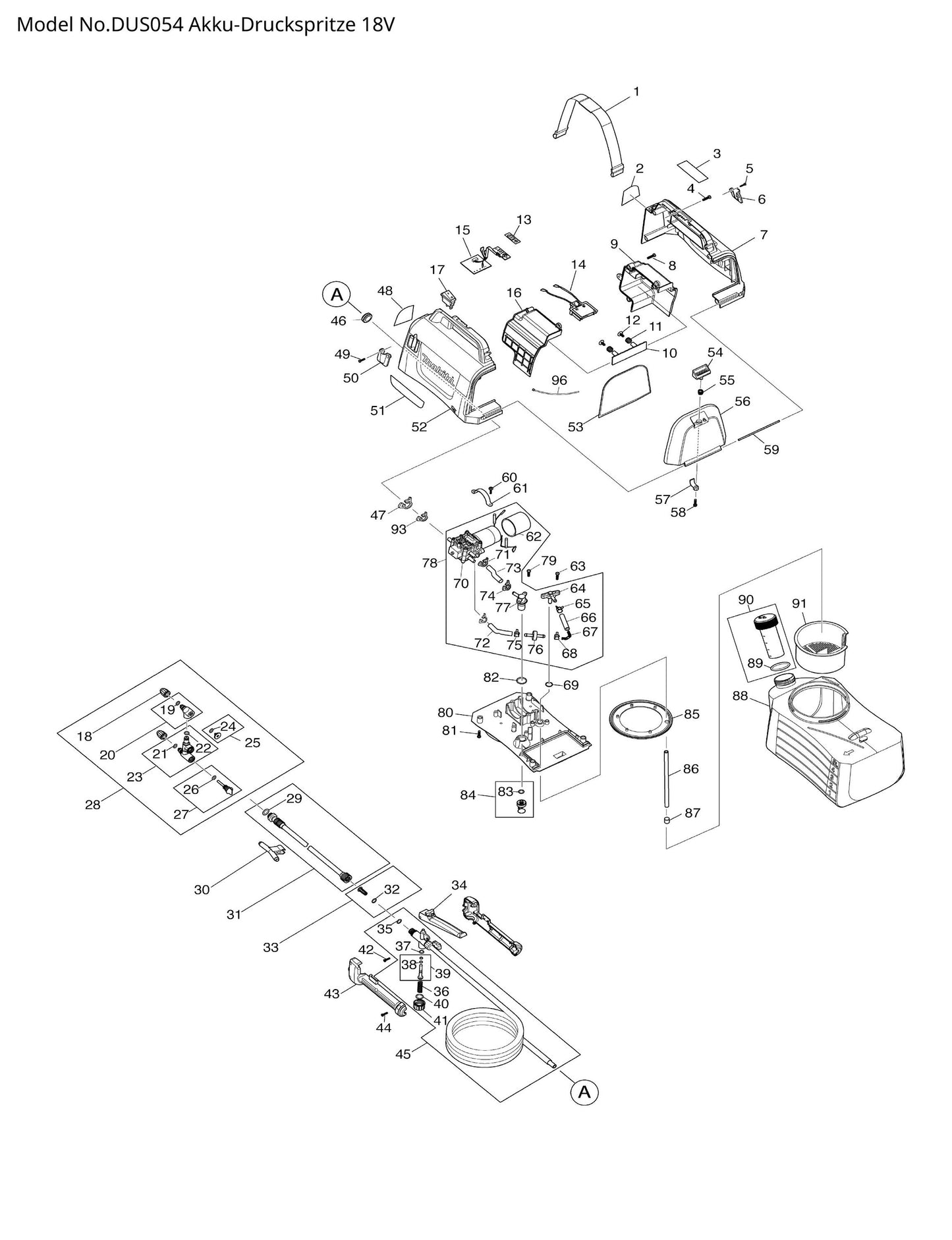 Makita DUS054 Ersatzteile