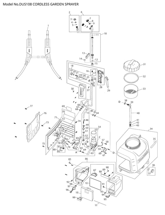 Makita DUS108 Ersatzteile