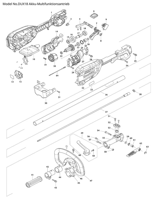 Makita DUX18 Ersatzteile