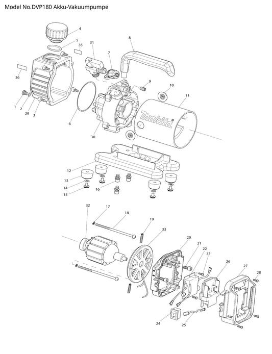 Makita DVP180 Ersatzteile