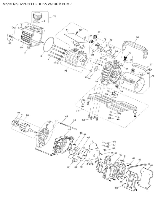 Makita DVP181 Ersatzteile