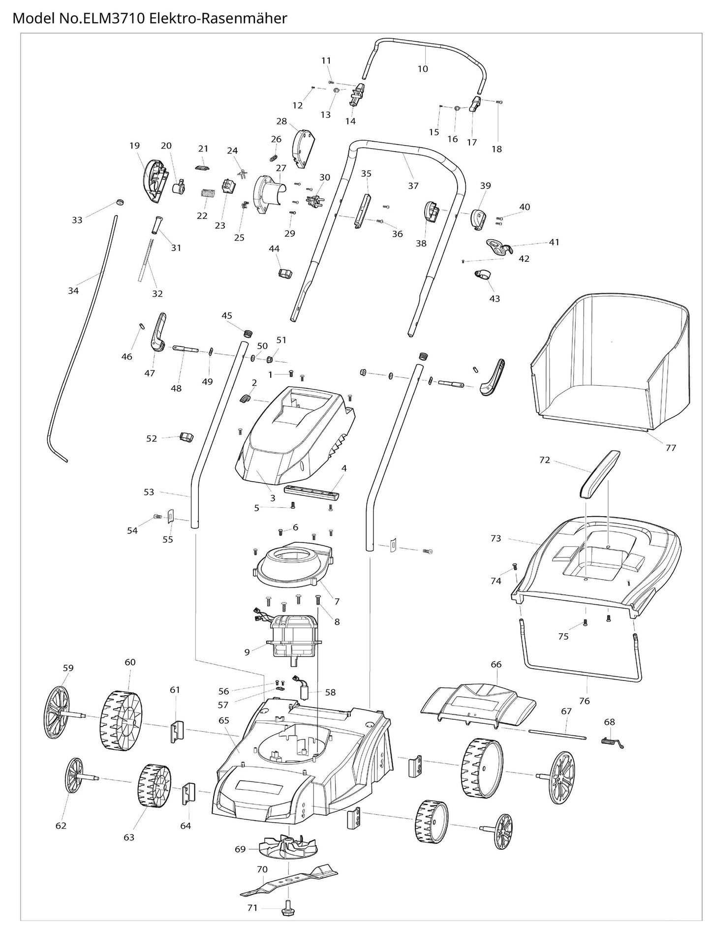 Makita ELM3710 Ersatzteile