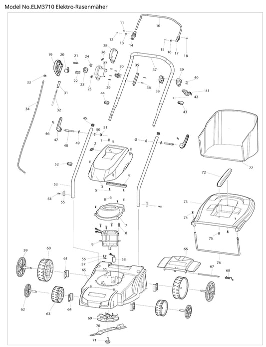Makita ELM3710 Ersatzteile