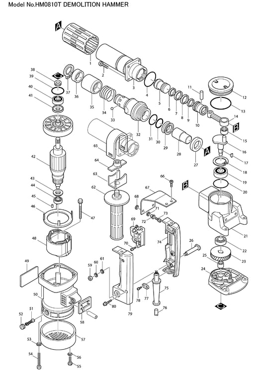 Makita HM0810T Ersatzteile
