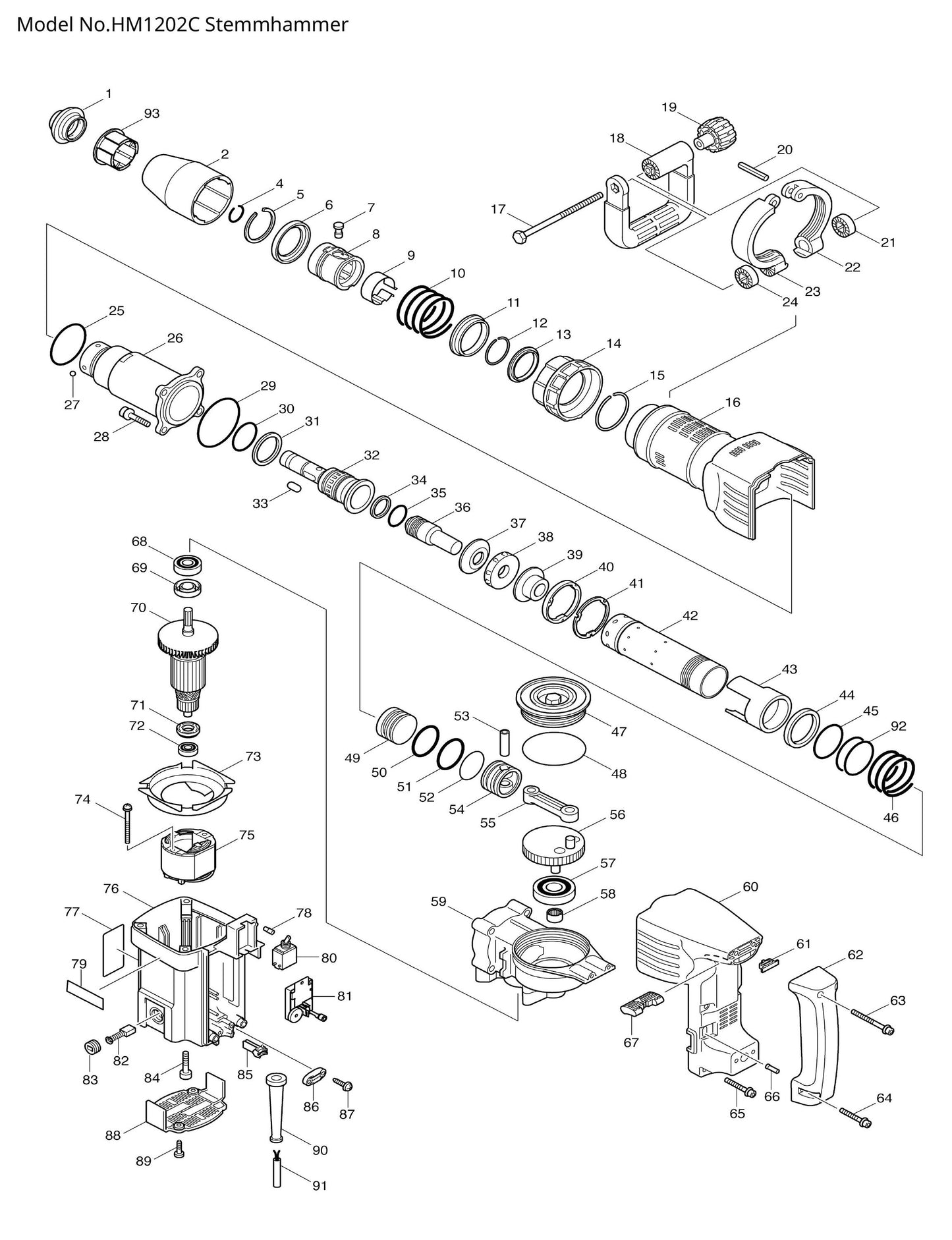 Makita HM1202C Ersatzteile