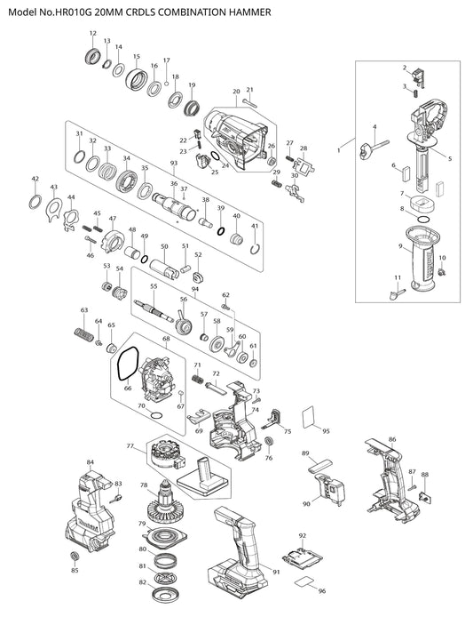 Makita HR010G Ersatzteile
