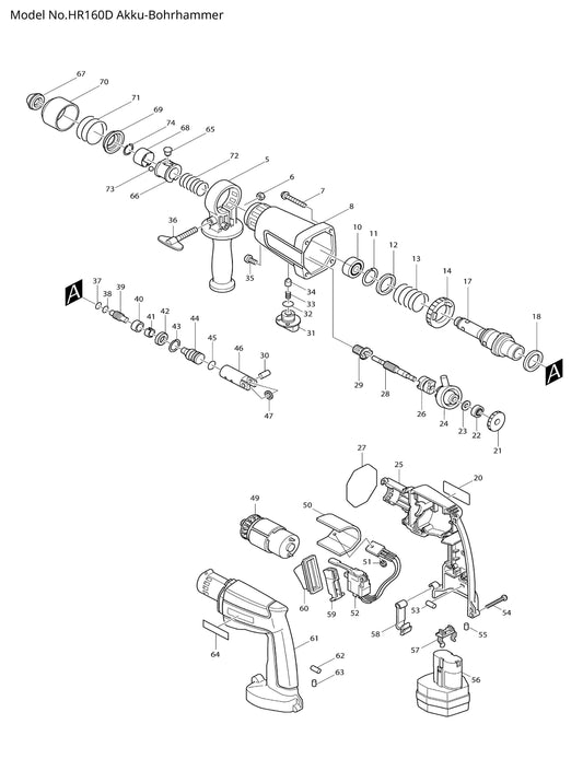 Makita HR160D Ersatzteile