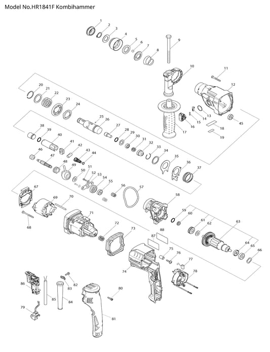 Makita HR1841F Ersatzteile