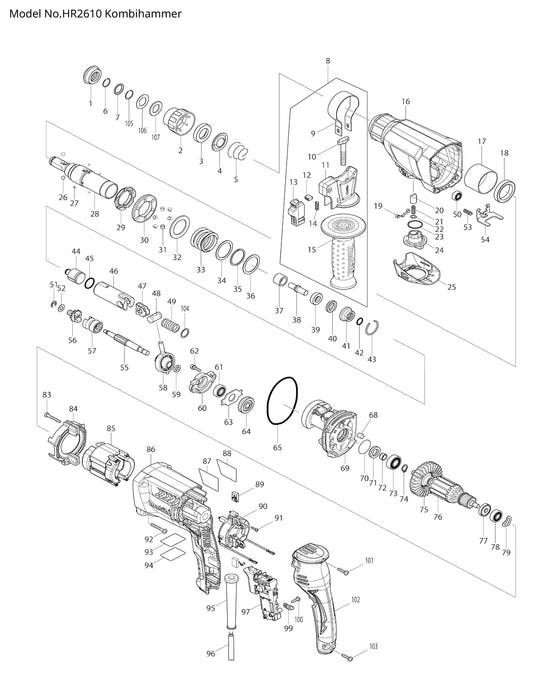 Makita HR2610 Ersatzteile