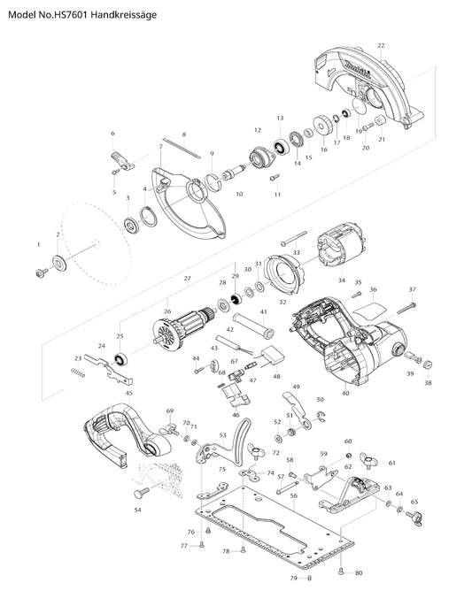 Makita HS7601 Ersatzteile