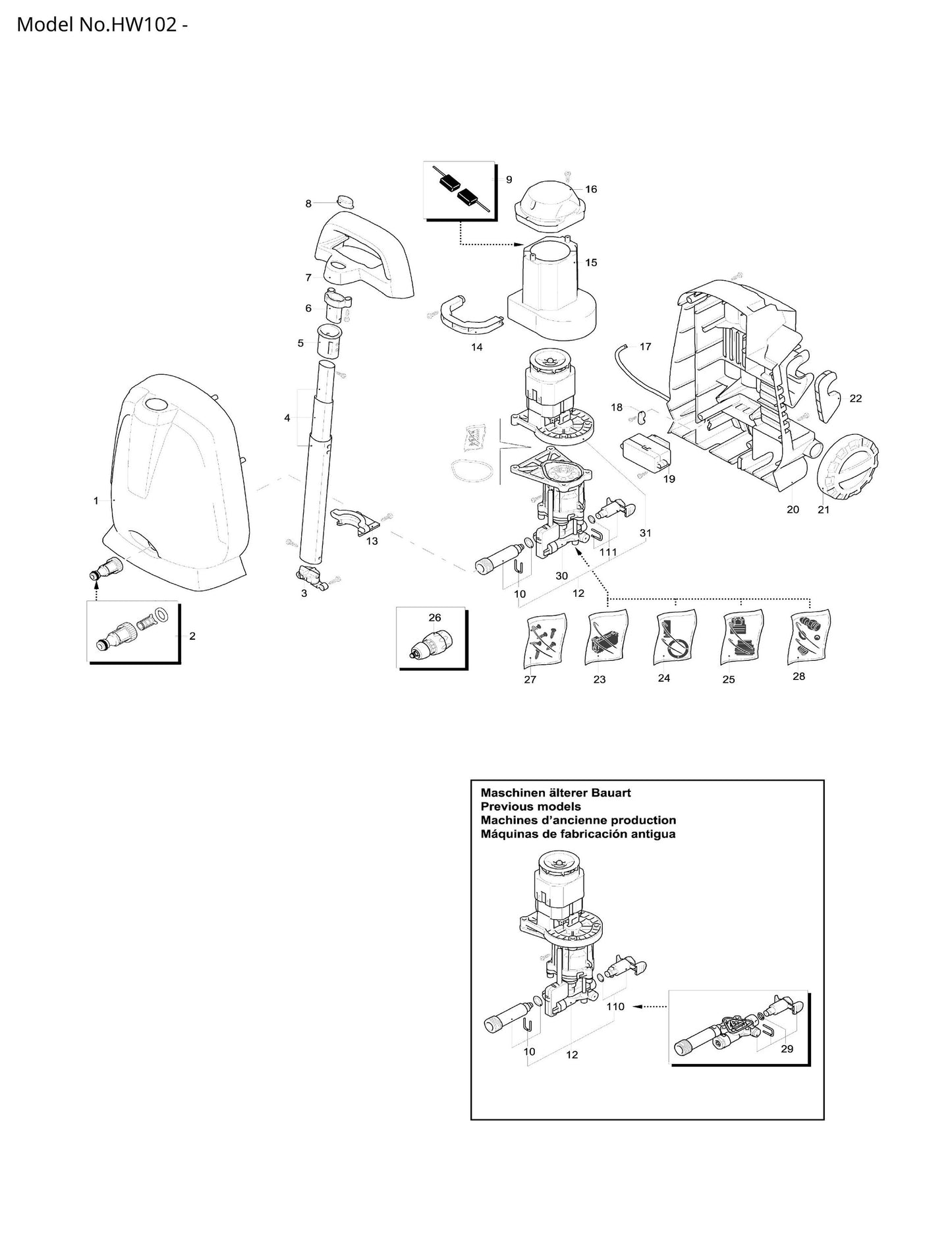Makita HW102 Ersatzteile