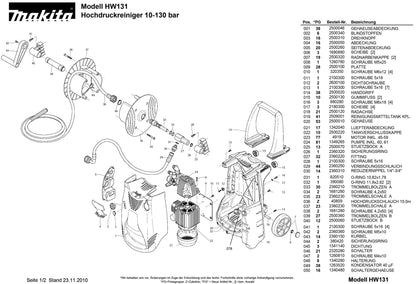Makita HW131 Ersatzteile