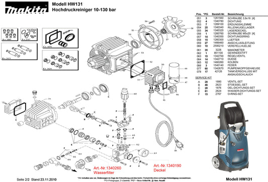 Makita HW131 Ersatzteile