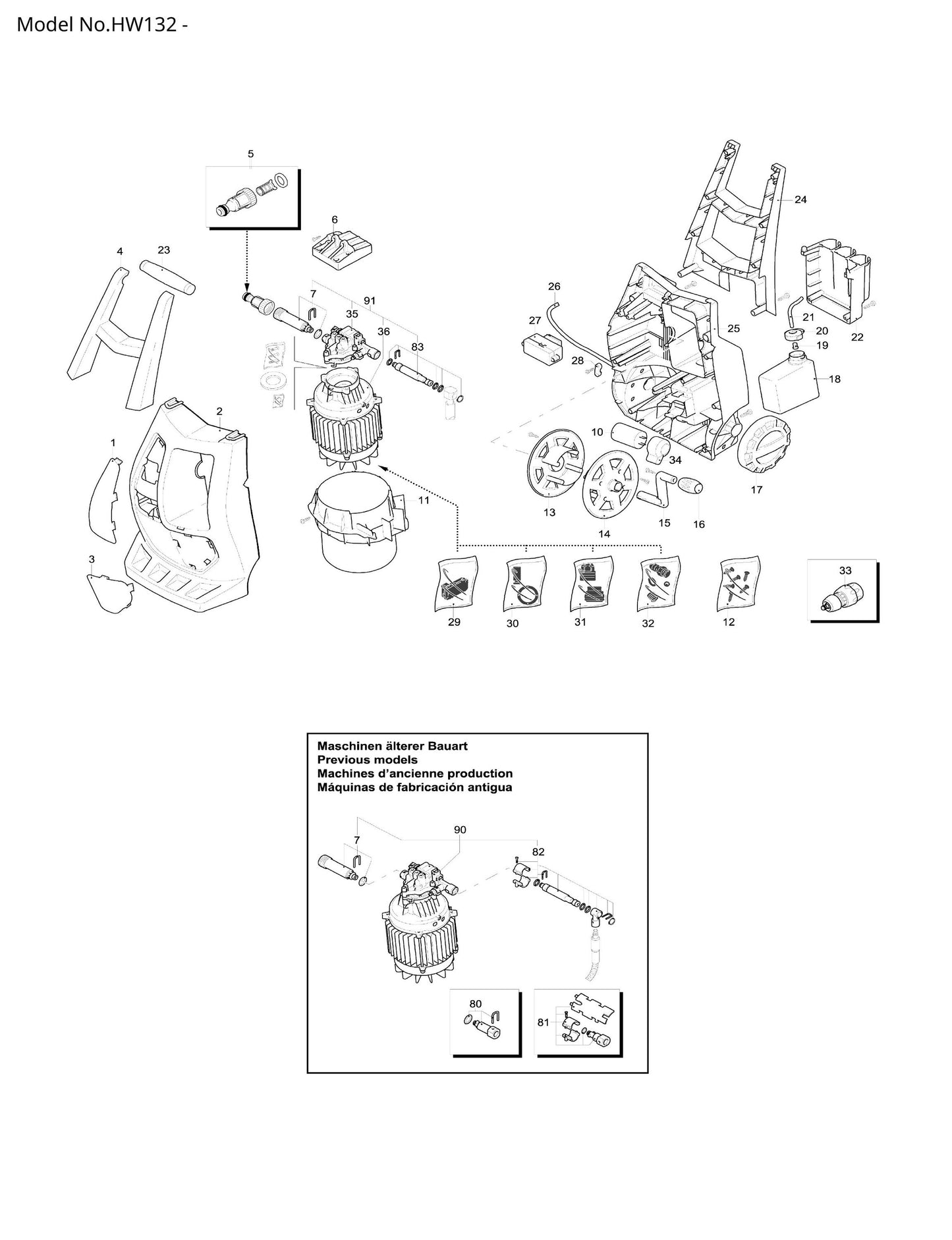Makita HW132 Ersatzteile