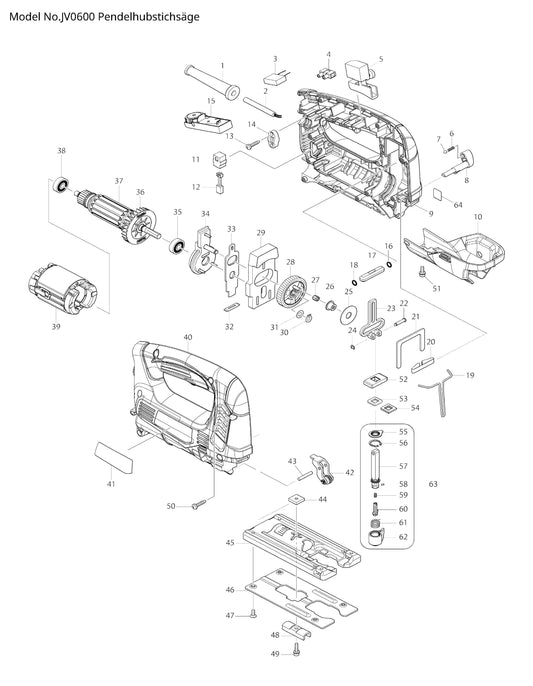 Makita JV0600 Ersatzteile