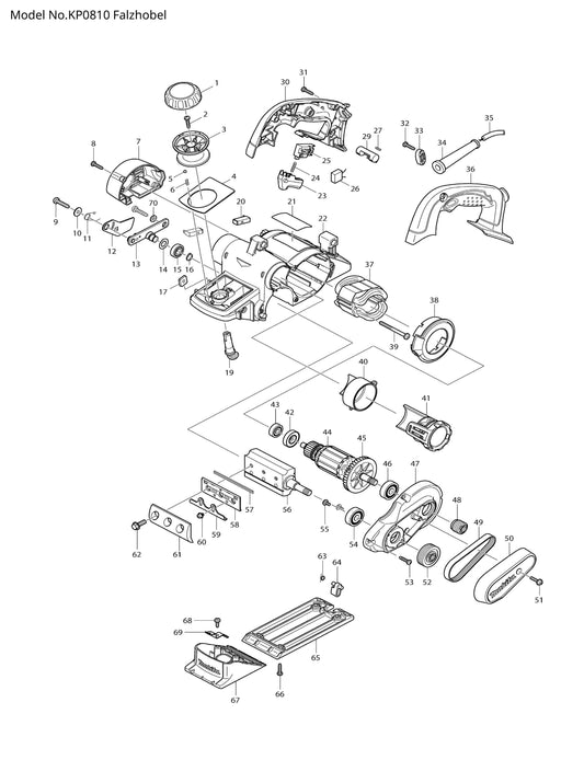 Makita KP0810 Ersatzteile