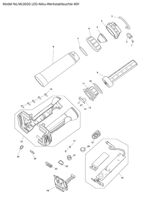 Makita ML002G Ersatzteile