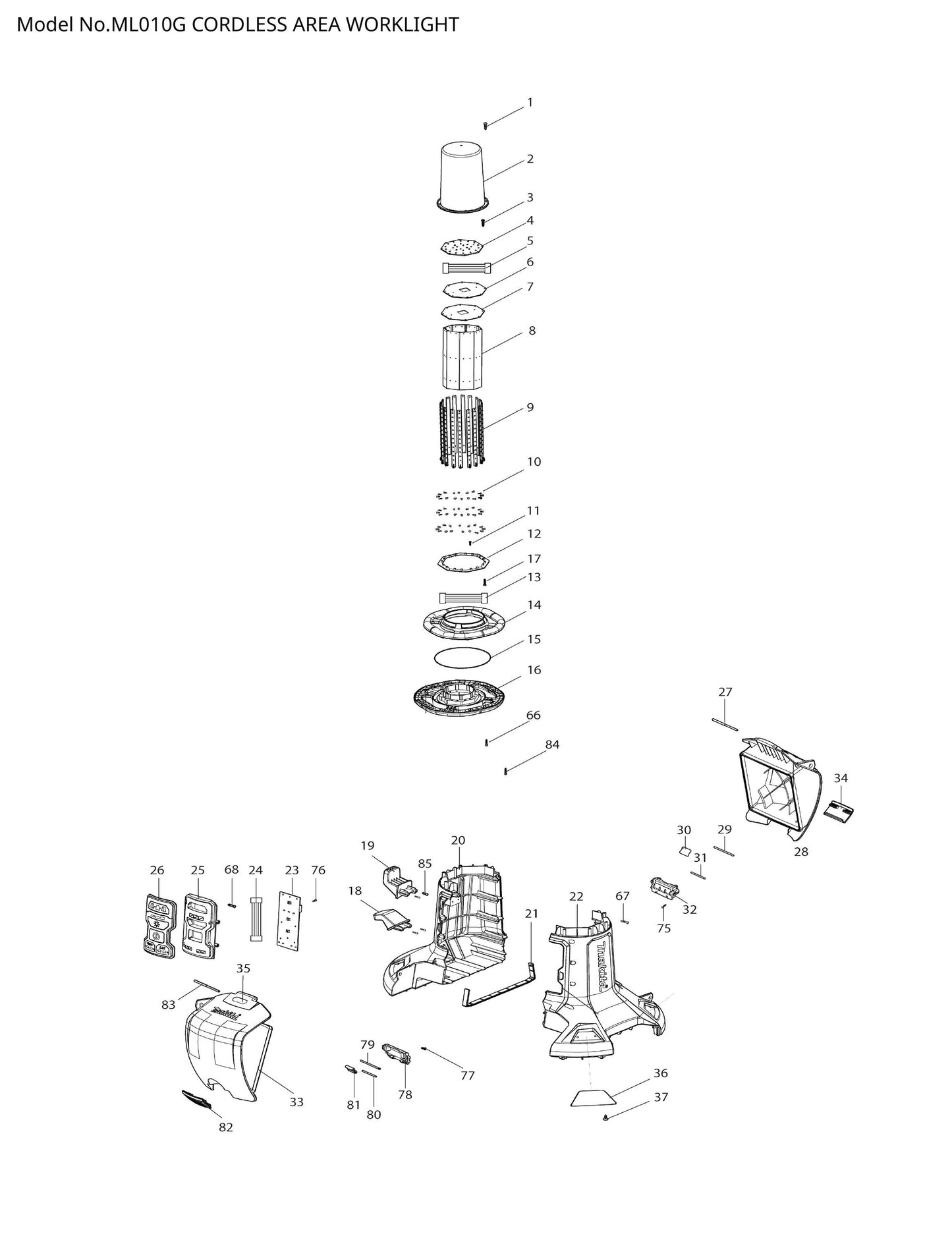 Makita ML010G Ersatzteile
