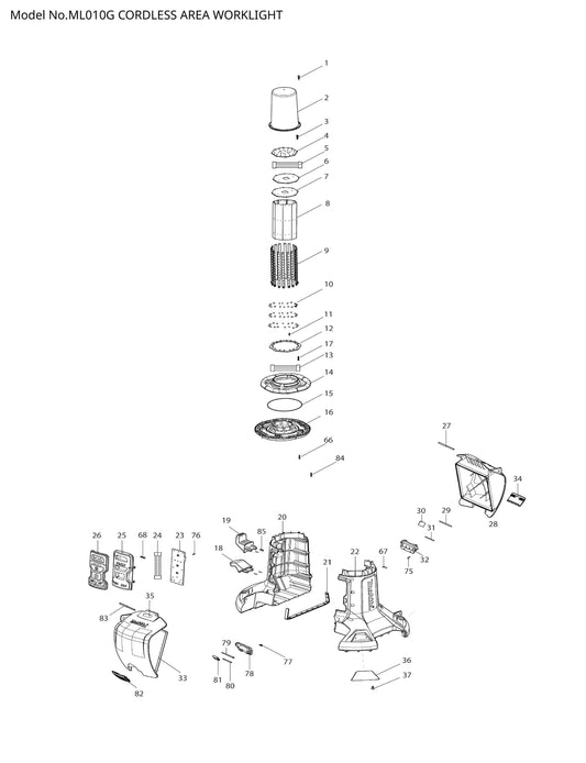 Makita ML010G Ersatzteile