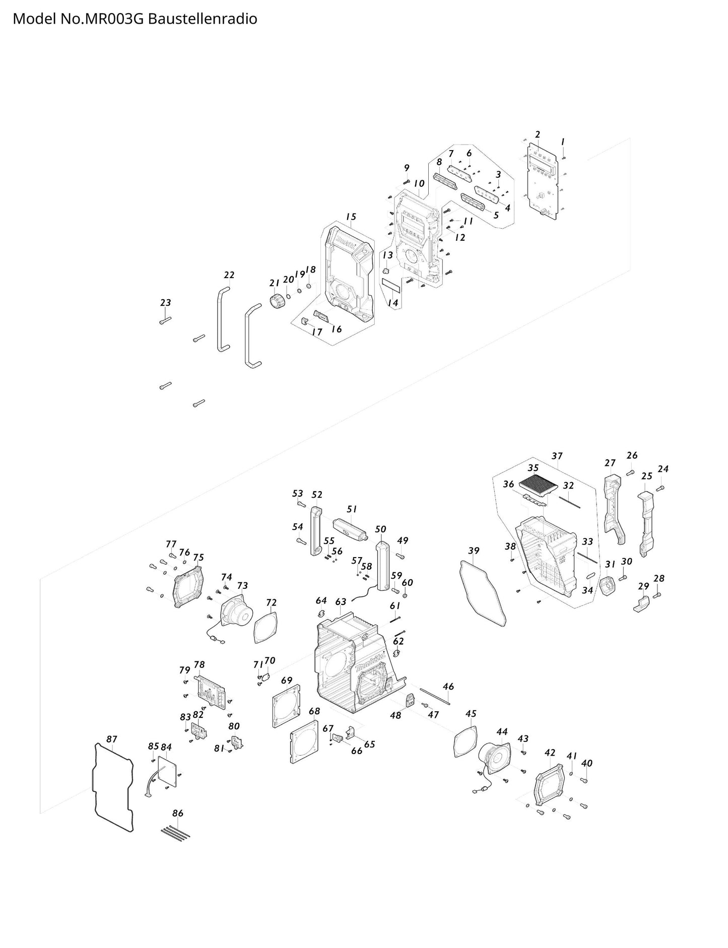 Makita MR003G Ersatzteile