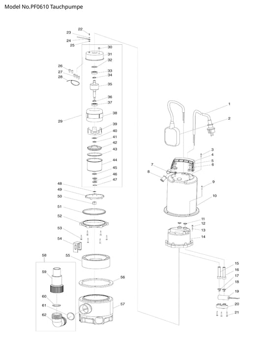 Makita PF0610 Ersatzteile