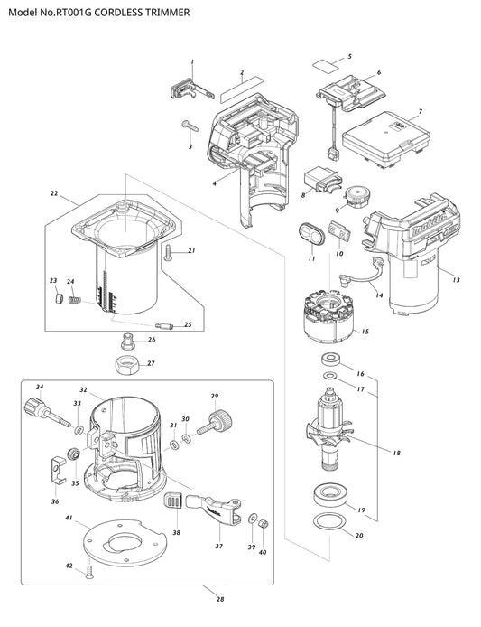 Makita RT001G Ersatzteile