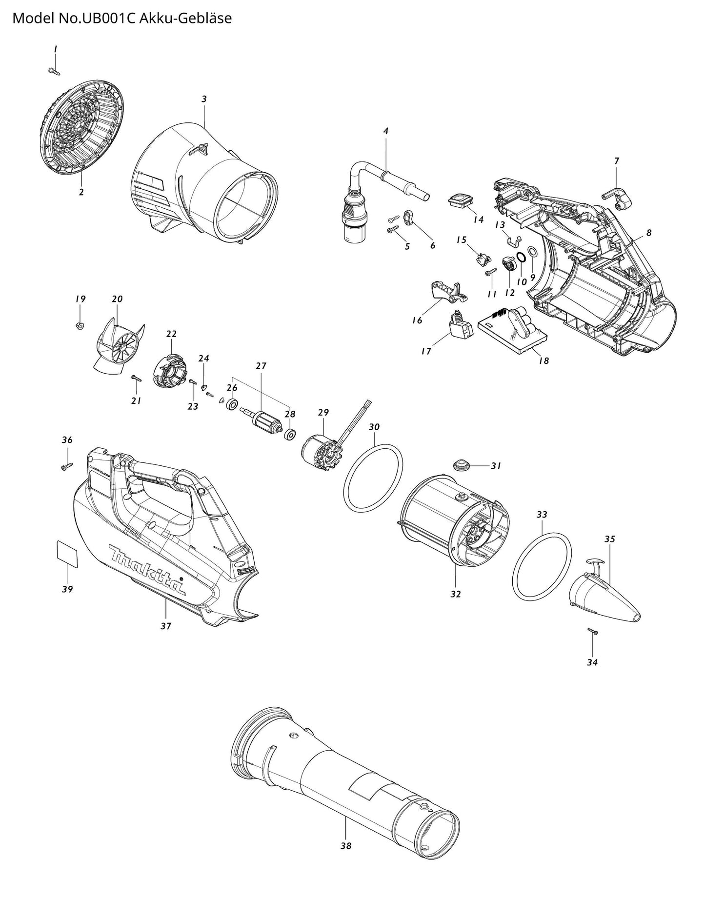 Makita UB001C Ersatzteile