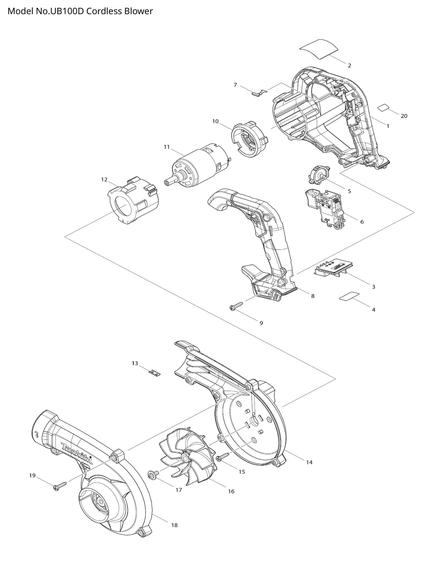 Makita UB100D Ersatzteile