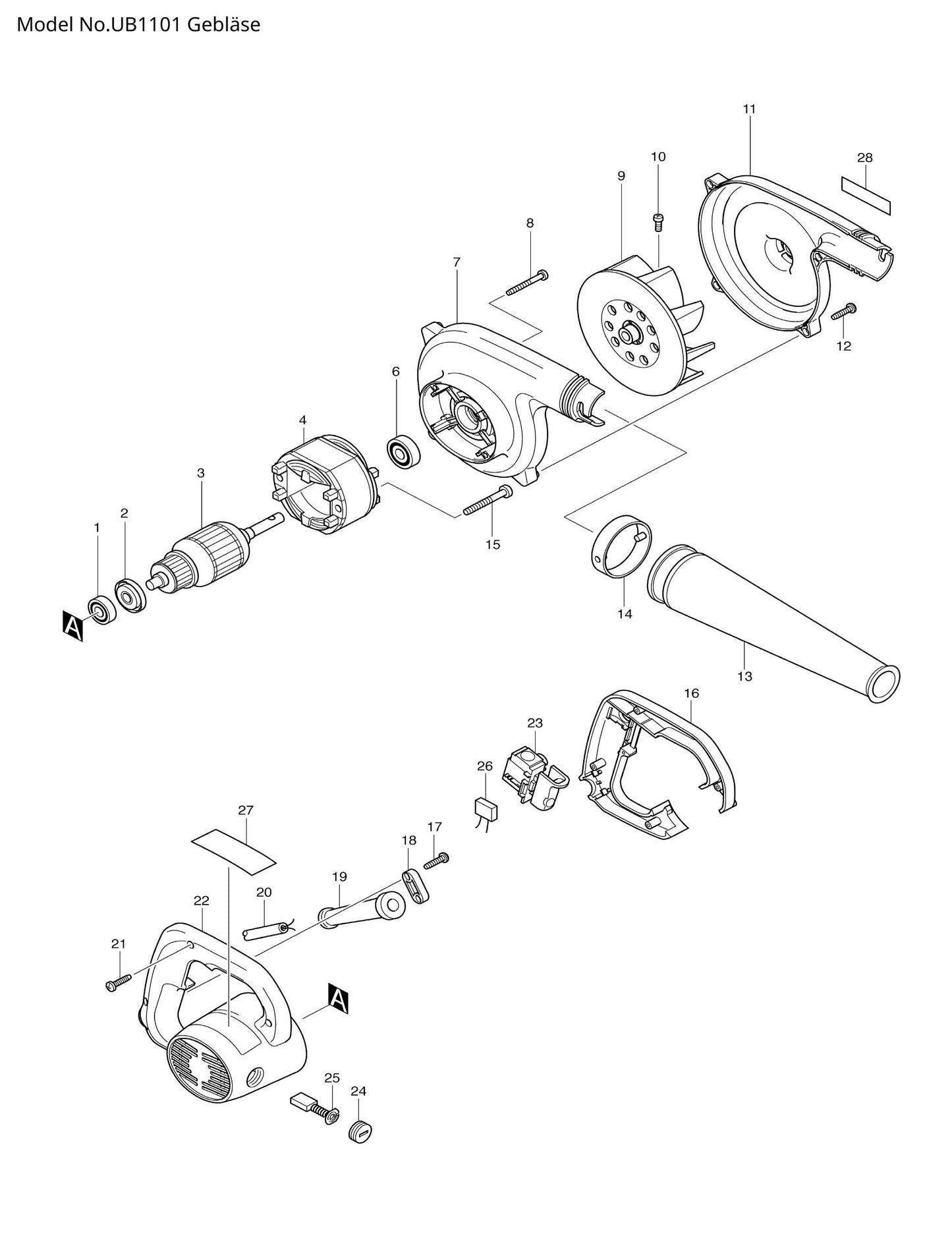 Makita UB1101 Ersatzteile
