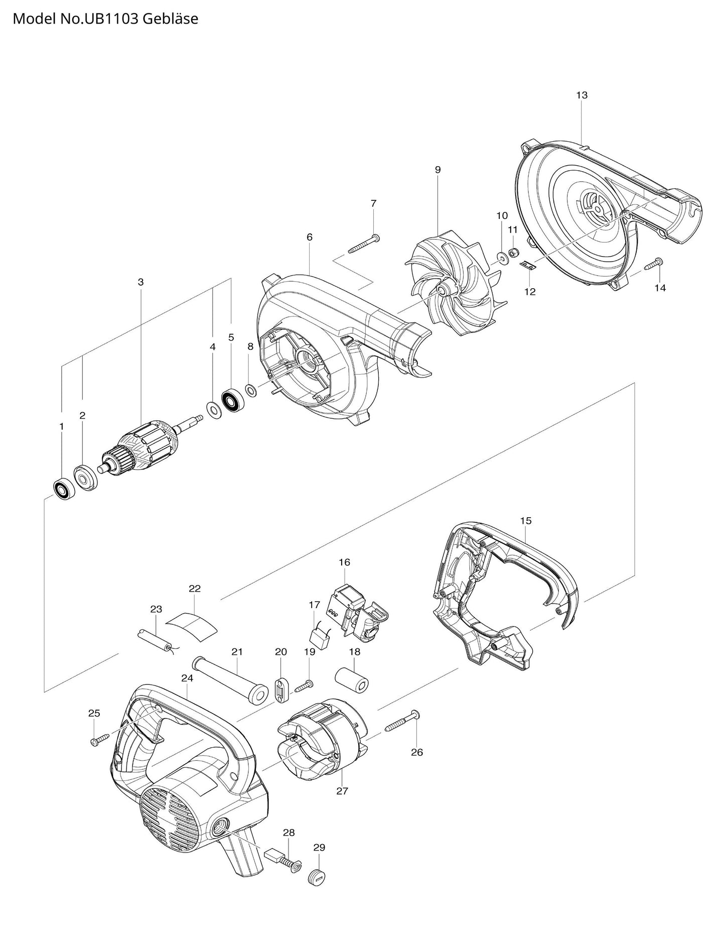 Makita UB1103 Ersatzteile