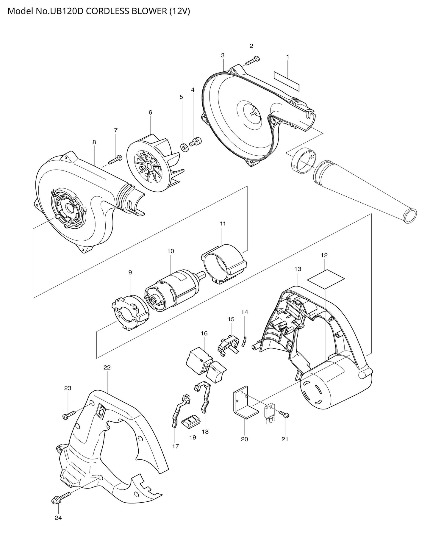 Makita UB120D Ersatzteile