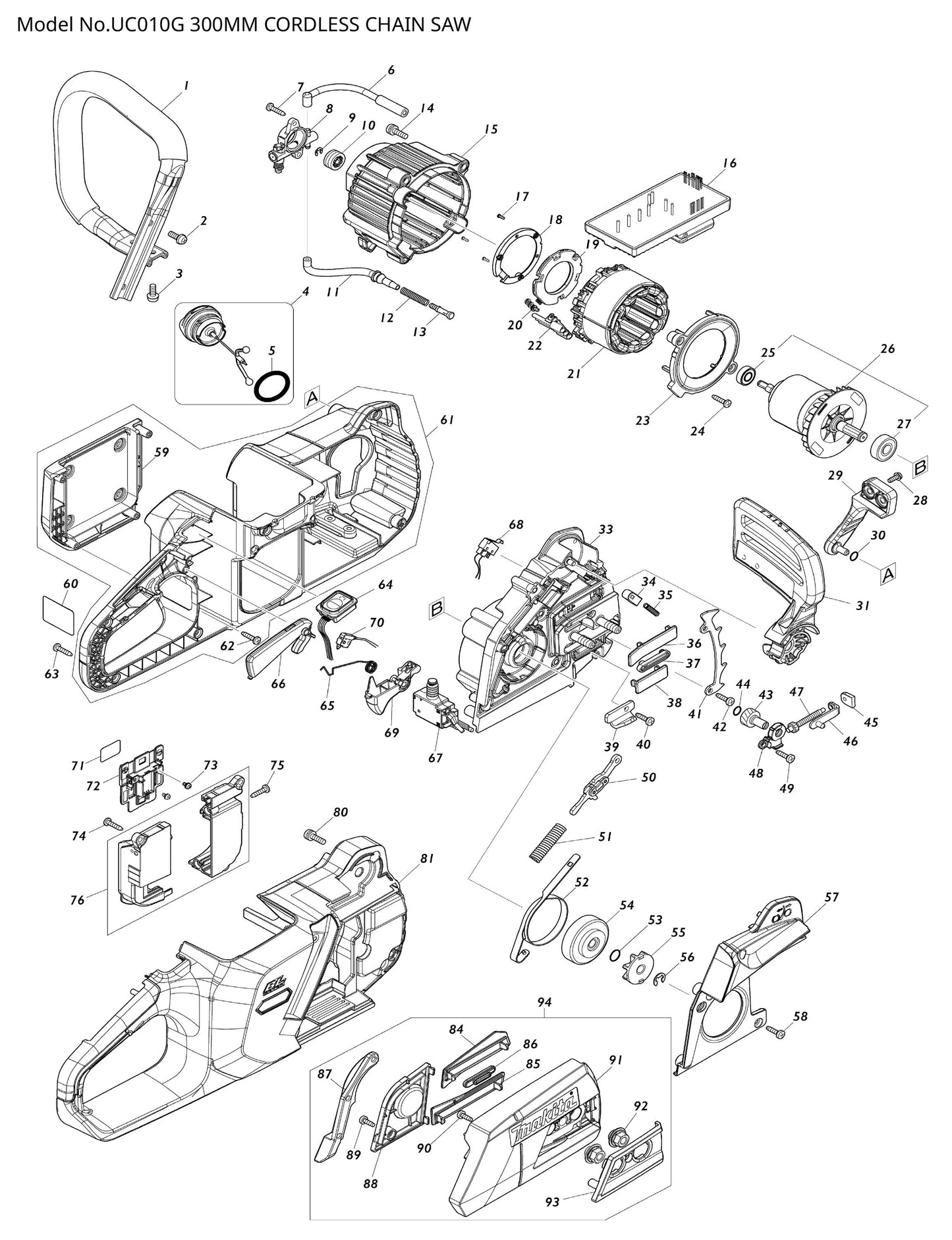 Makita UC010G Ersatzteile
