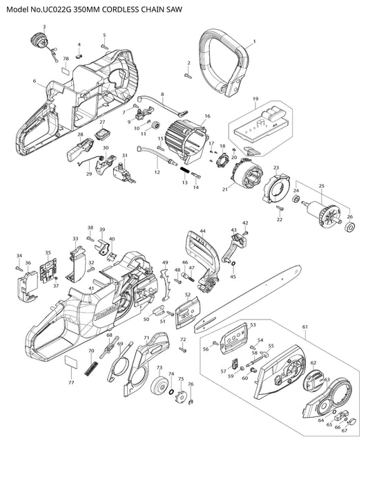 Makita UC022G Ersatzteile
