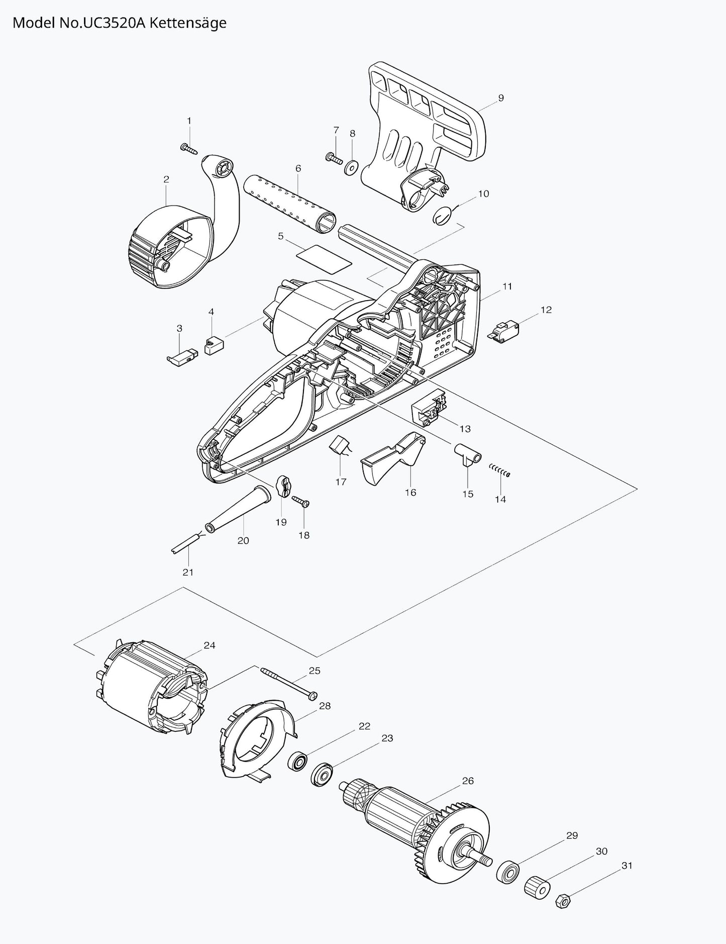 Makita UC3520A Ersatzteile