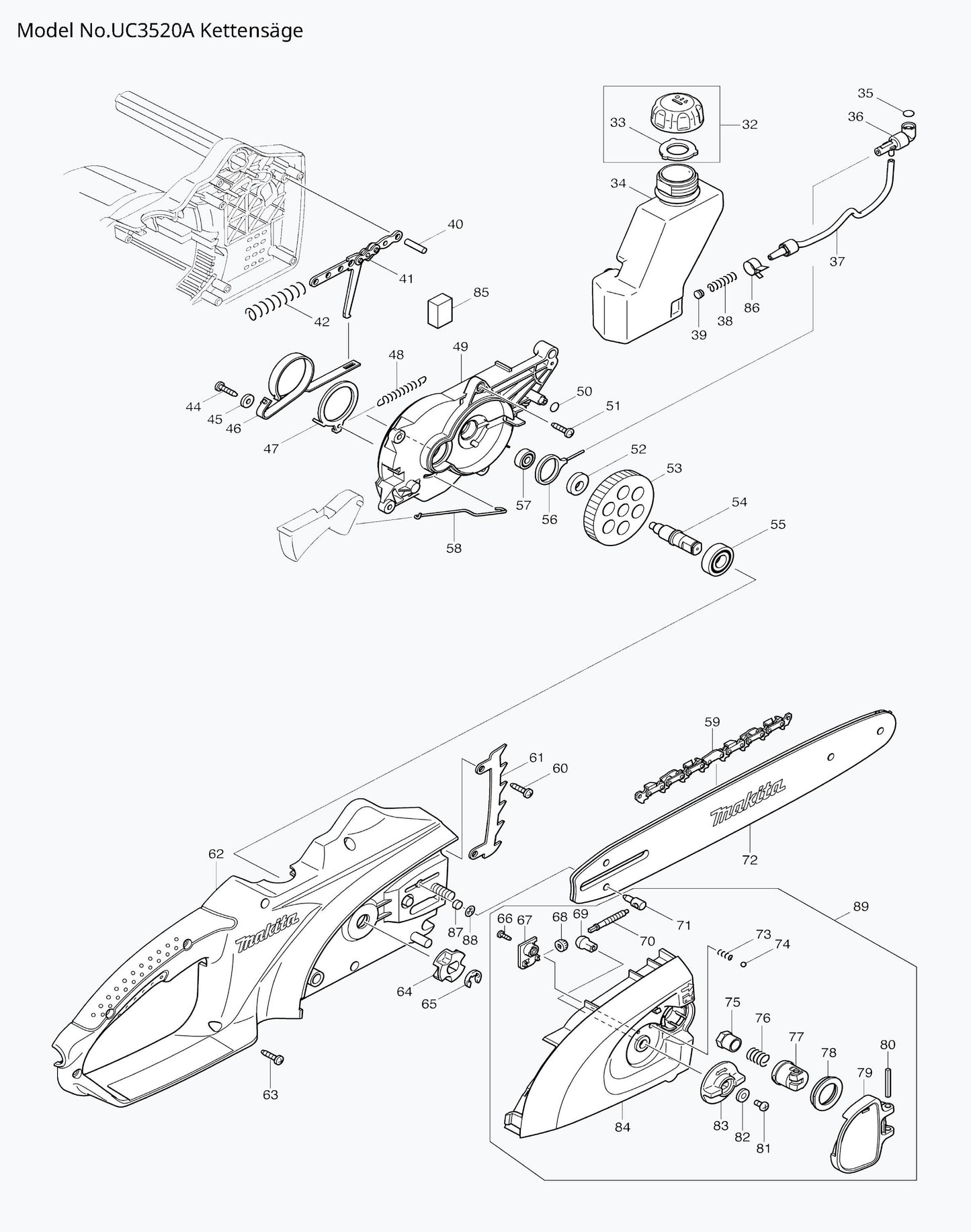 Makita UC3520A Ersatzteile