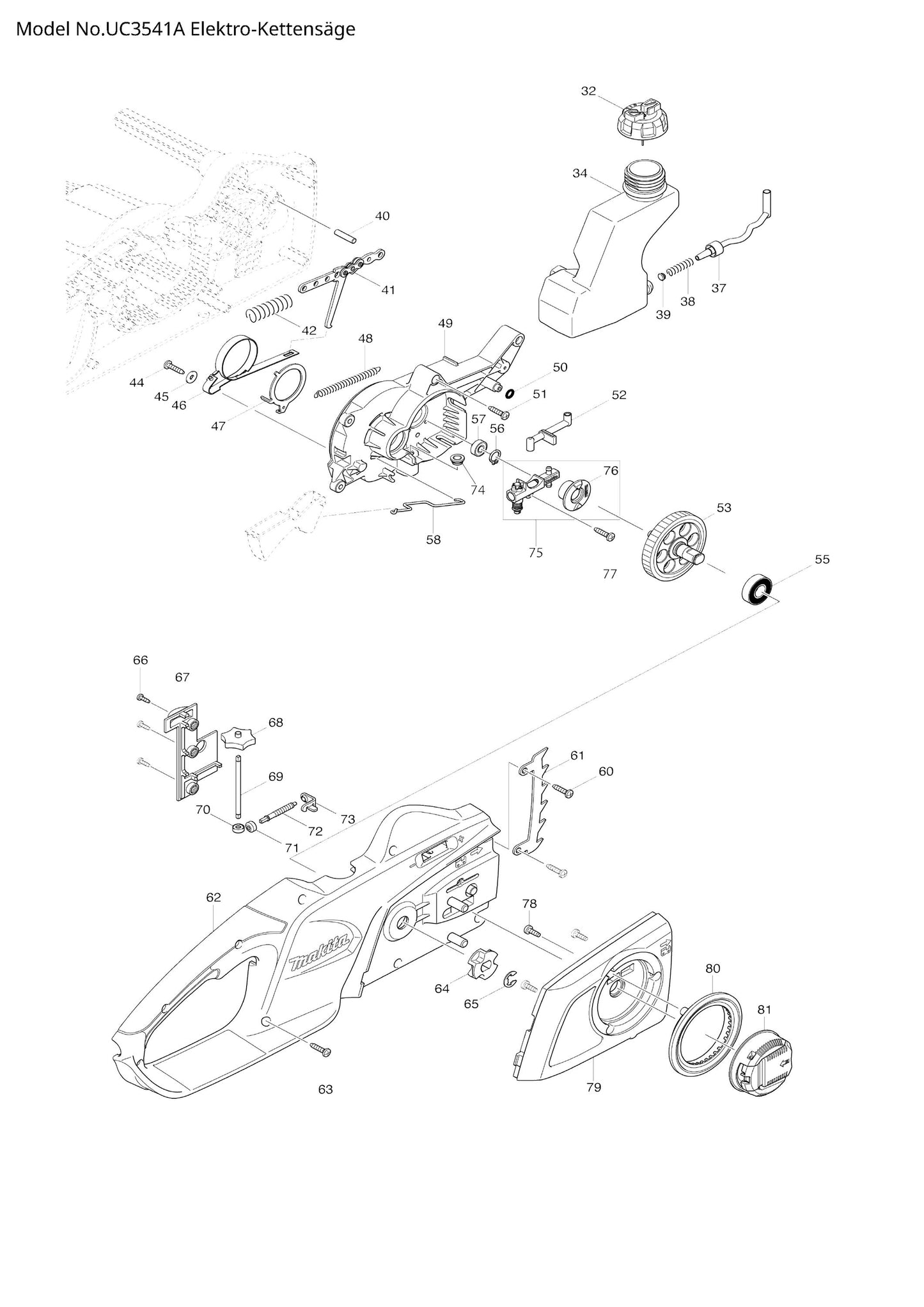 Makita UC3541A Ersatzteile