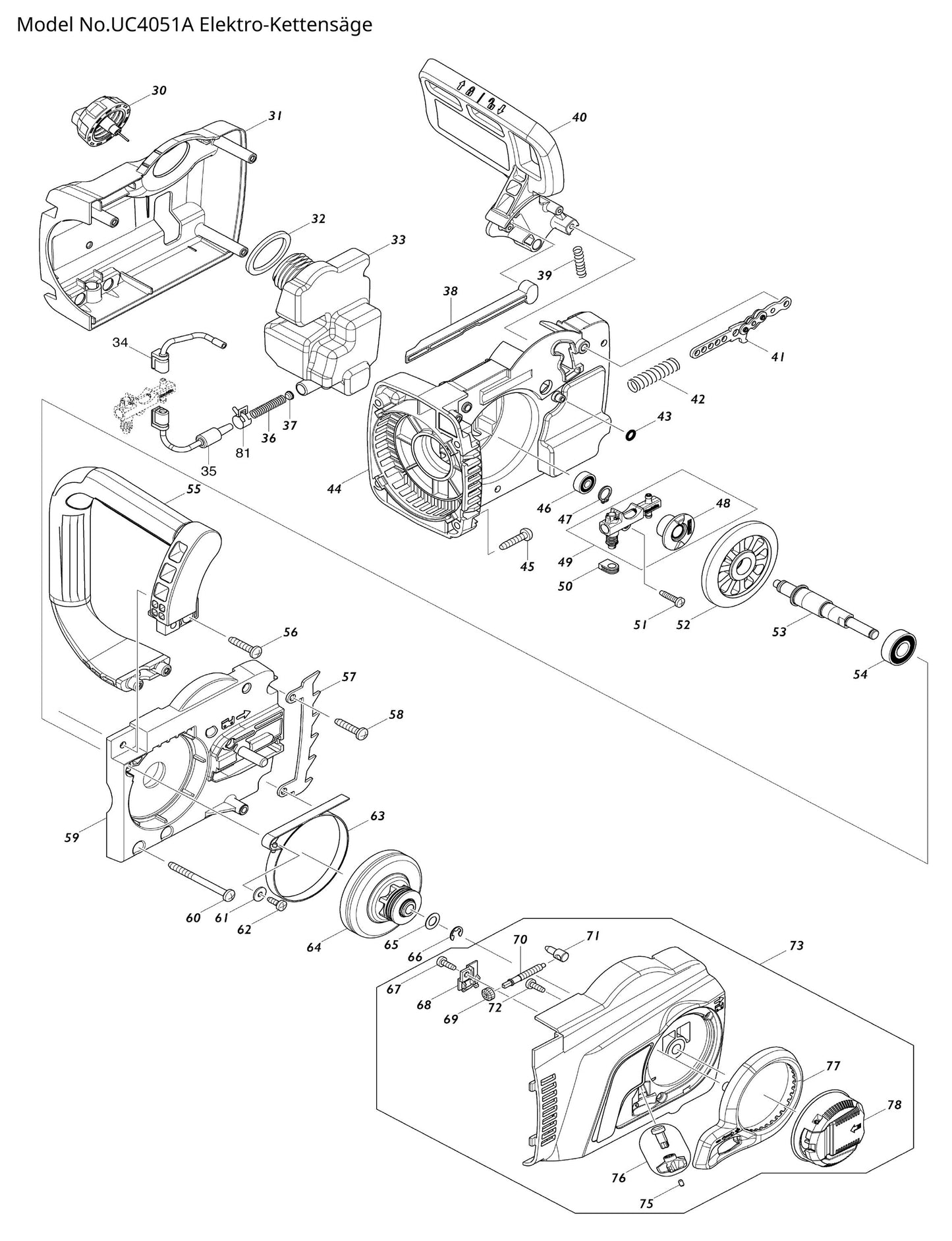 Makita UC4051A Ersatzteile