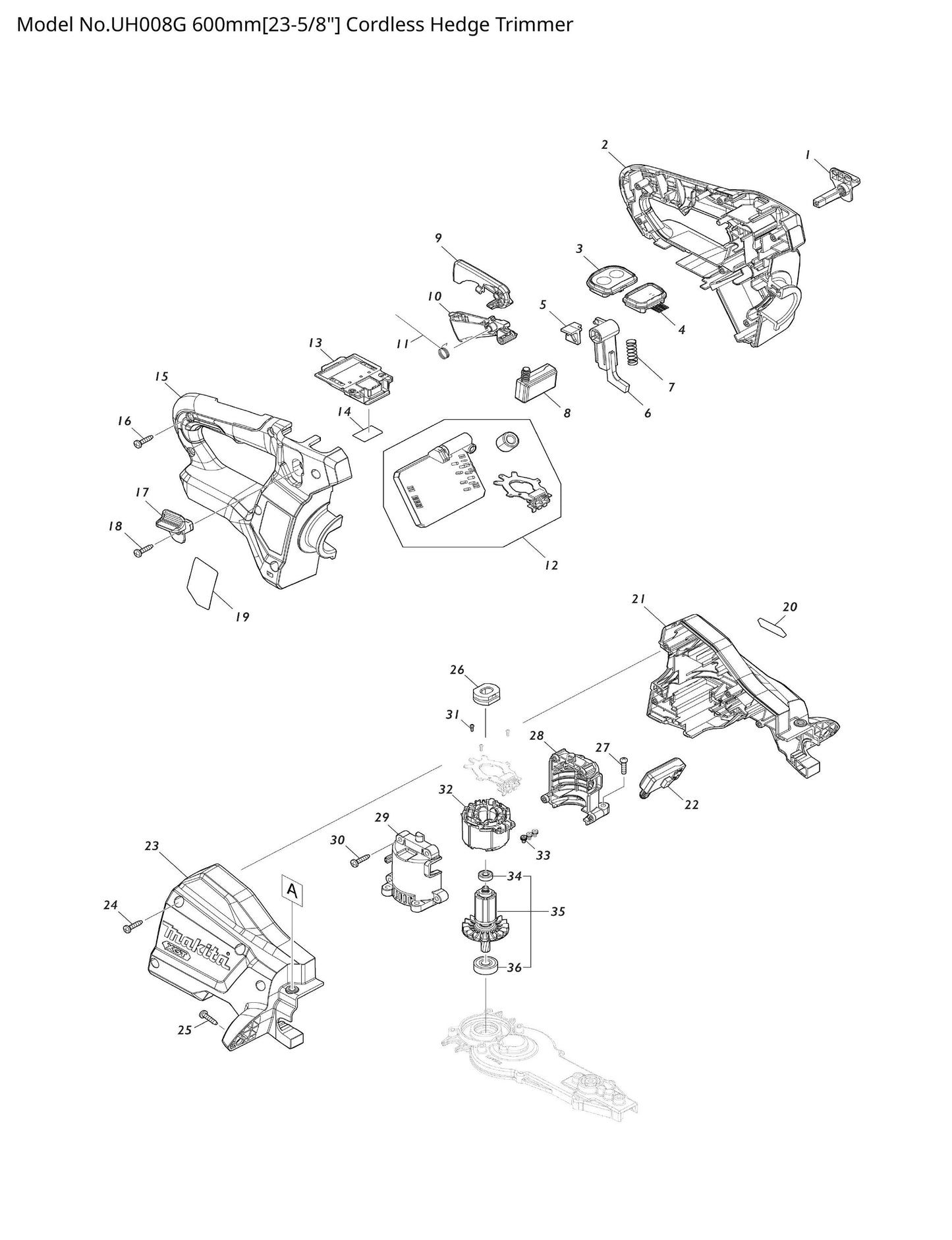 Makita UH008G Ersatzteile