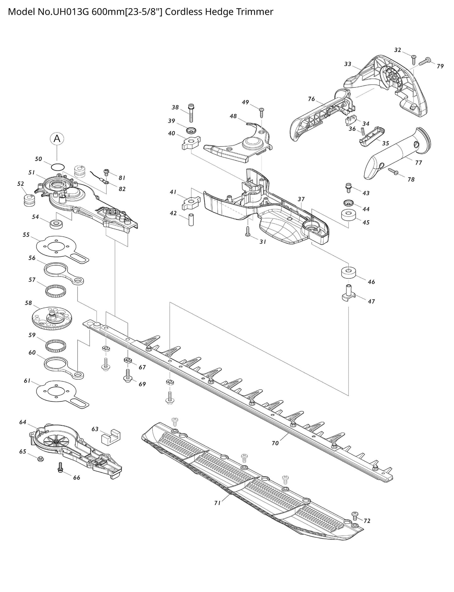 Makita UH013G Ersatzteile
