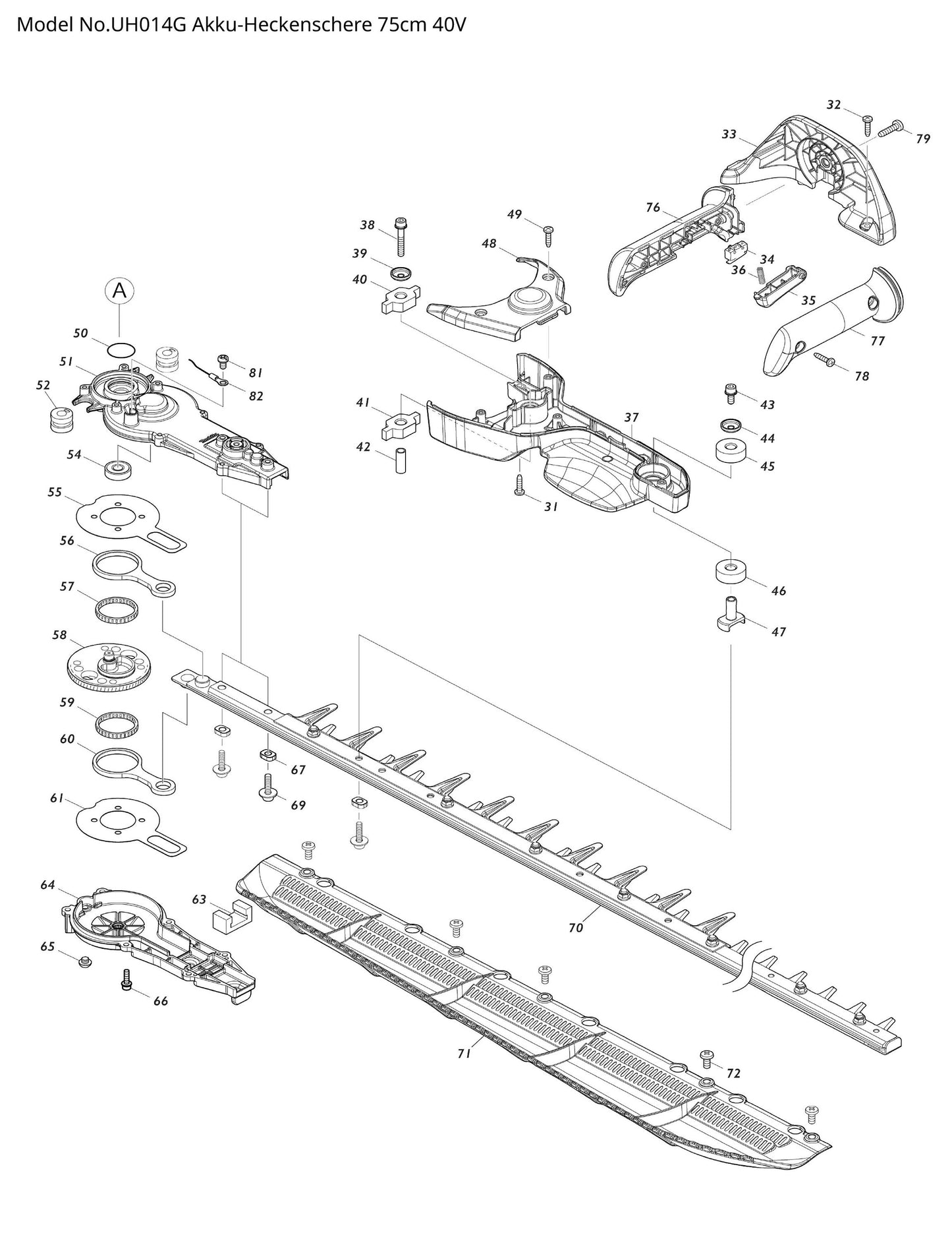 Makita UH014G Ersatzteile