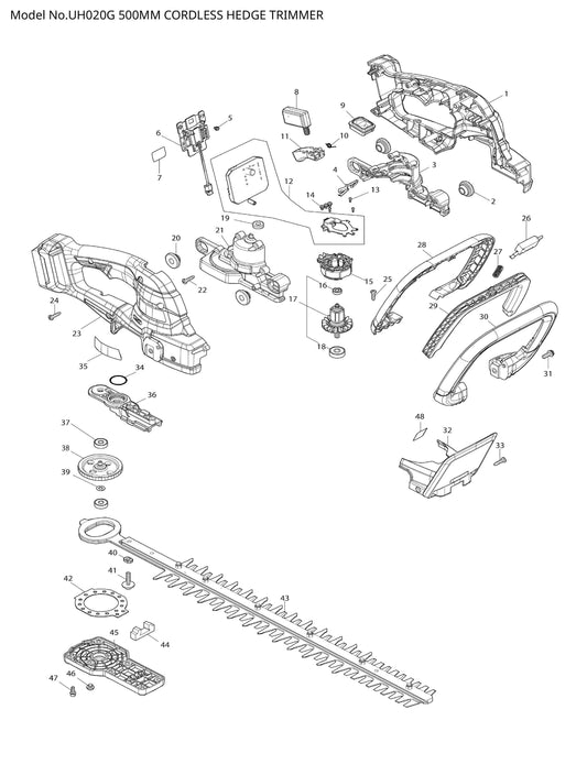Makita UH020G Ersatzteile